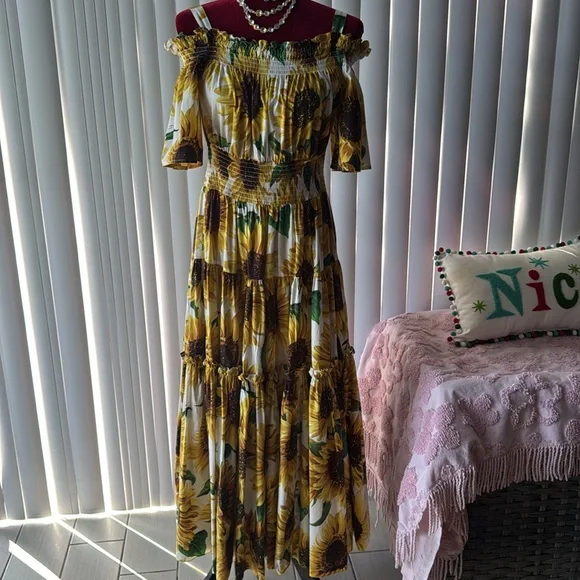 Dolce & Gabbana long Sunflower dress - Picture 10 of 11